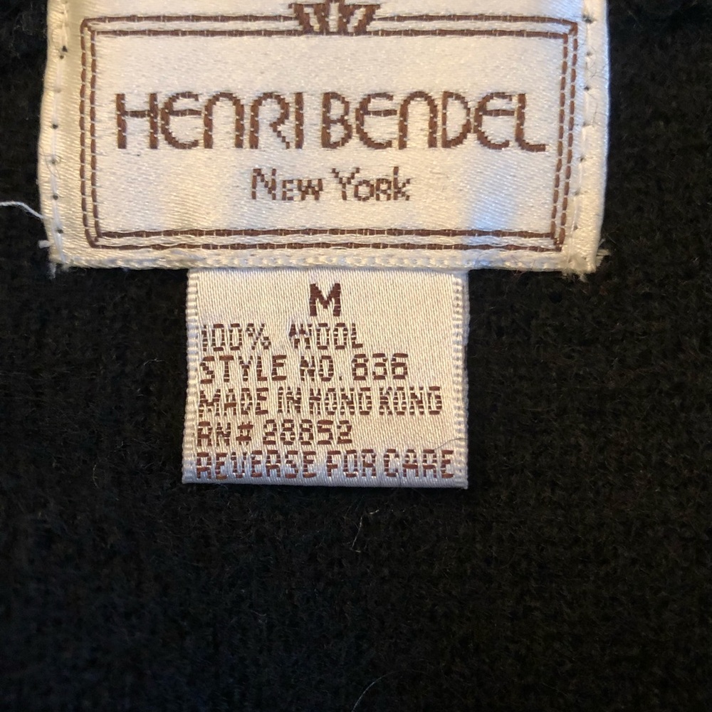 Vintage Henri Bendel Wool Button Front Sweater